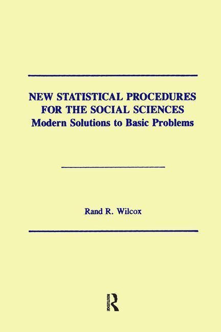 Produktbild: Wilcox, R: New Statistical Procedures for the Social Science