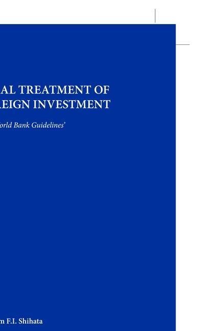 Produktbild: Legal Treatment of Foreign Investment
