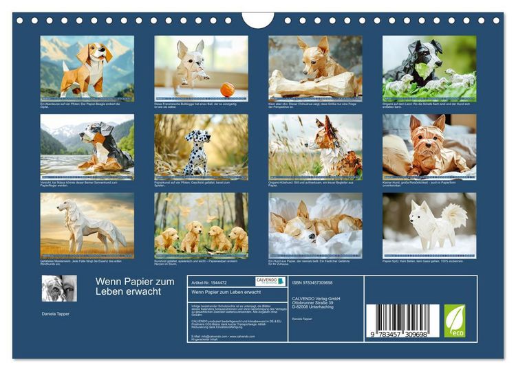 Produktbild: Wenn Papier zum Leben erwacht (Wandkalender 2026 DIN A4 quer), CALVENDO Monatskalender