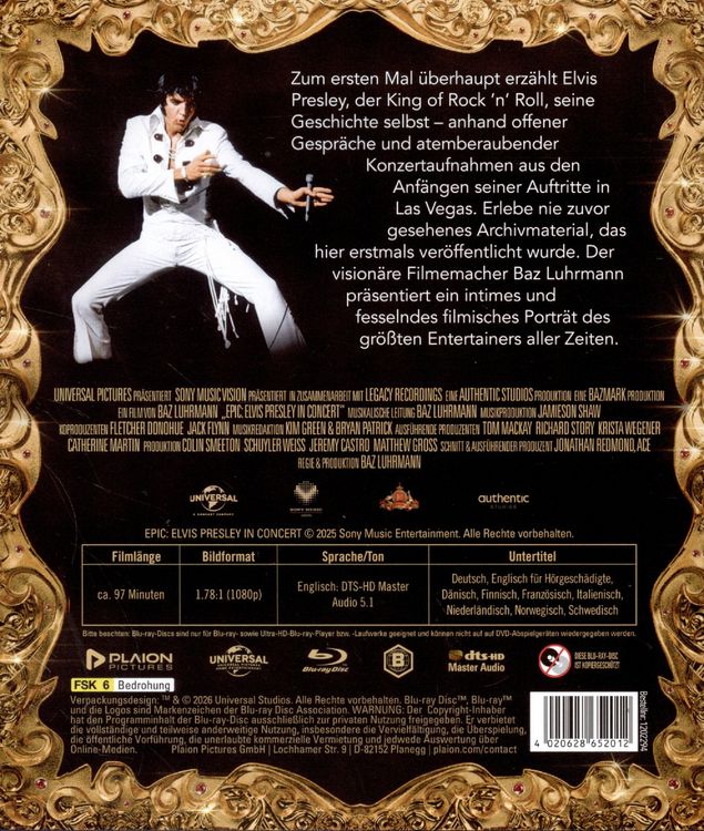 Produktbild: EPiC: Elvis Presley in Concert