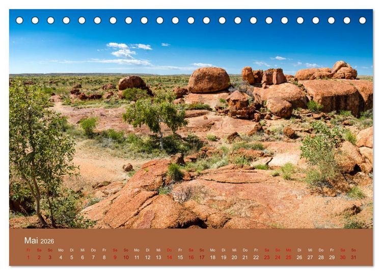 Produktbild: Down Under - Eine Reise durch Australien (Tischkalender 2026 DIN A5 quer), CALVENDO Monatskalender