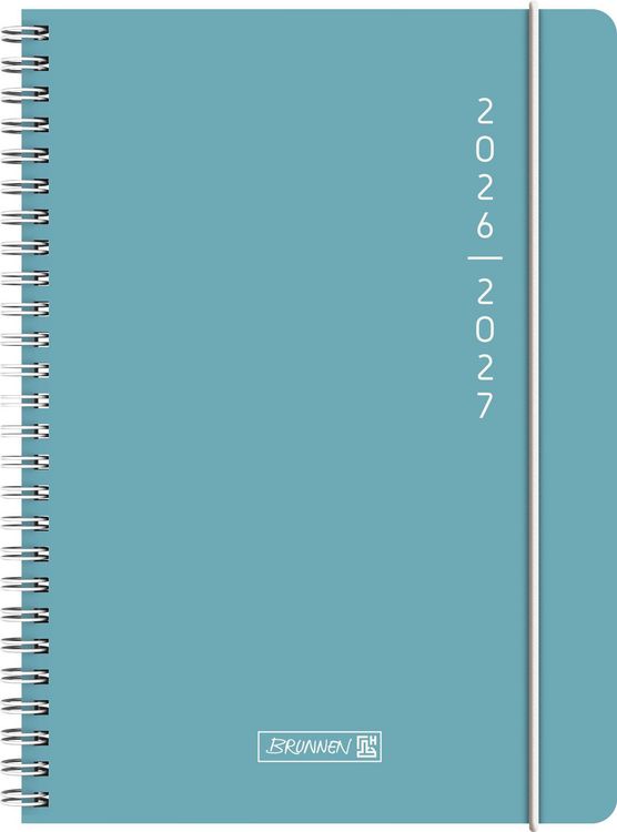 Produktbild: Sch&uuml;lerkalender 2026/2027 "Plain Blue" | A5, Kunststoff