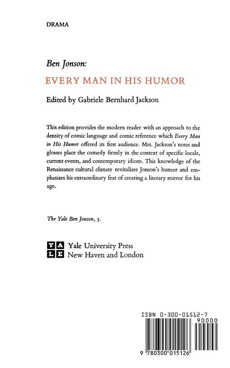 Produktbild: Every Man in His Humor