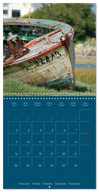 Produktbild: En attendant la mar&eacute;e... (Calendrier mural carr&eacute; 2026 30x30 cm) Calendrier double avec une page pour vos prises de notes