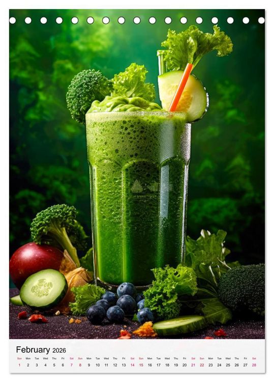 Produktbild: Smoothie Symphony (Desk Calendar 2026 DIN A5 portrait), CALVENDO 12 Month DeskCalendar