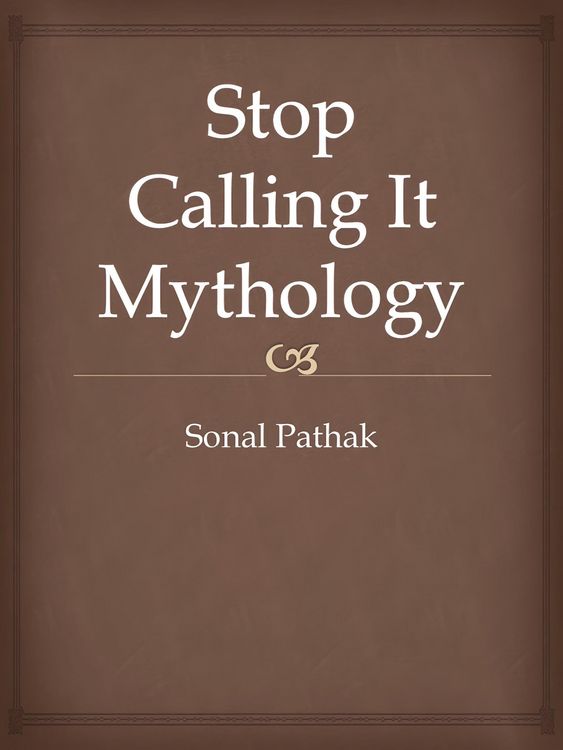 Produktbild: Stop Calling It Mythology