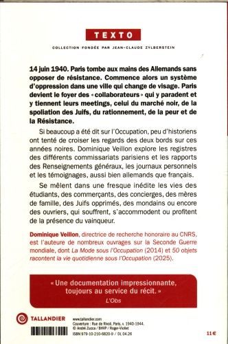 Produktbild: Paris allemand : entre refus et soumission, 1939-1944