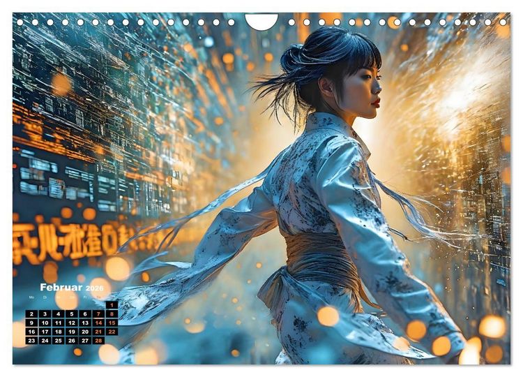 Produktbild: Kriegerin der Cyberwelt (Wandkalender 2026 DIN A4 quer), CALVENDO Monatskalender