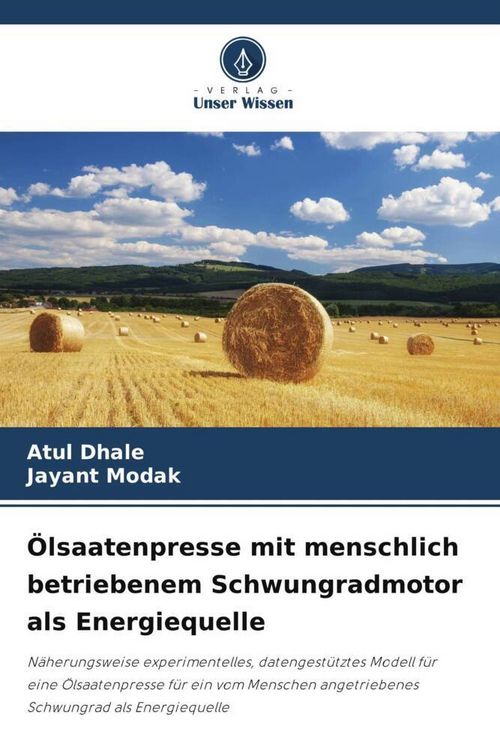 Produktbild: &Ouml;lsaatenpresse mit menschlich betriebenem Schwungradmotor als Energiequelle