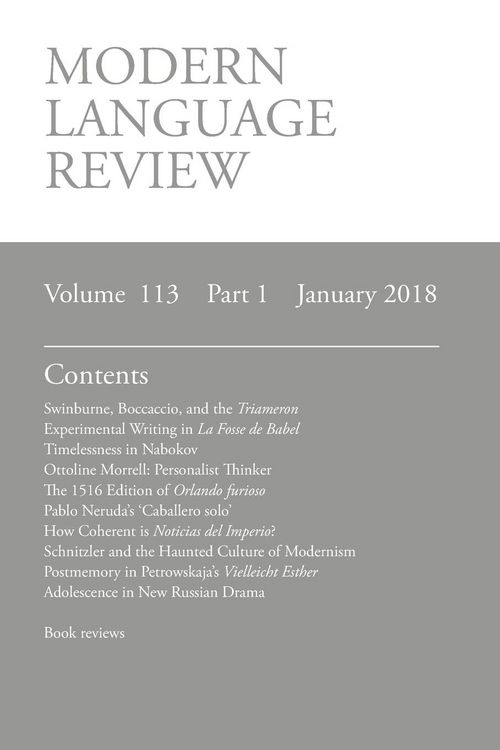 Produktbild: Modern Language Review (113