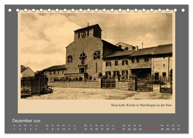 Produktbild: Saarland - vunn domols (frieher), Landkreis Merzig-Wadern (Tischkalender 2026 DIN A5 quer), CALVENDO Monatskalender