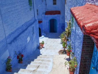 Produktbild: CALVENDO Puzzle Unterwegs in Chefchaouen | 1000 Teile Lege-Gr&ouml;&szlig;e 64x48cm Foto-Puzzle f&uuml;r gl&uuml;ckliche Stunden