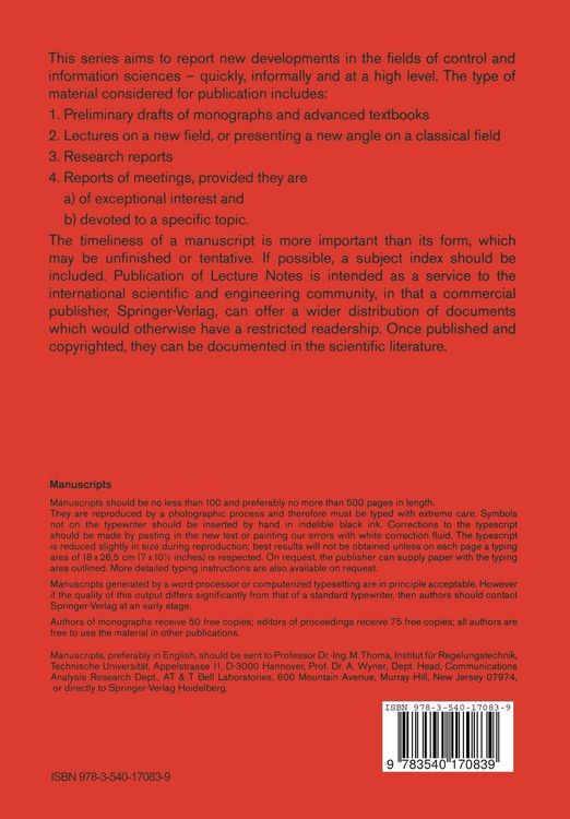 Produktbild: Recent Advances in System Modelling and Optimization