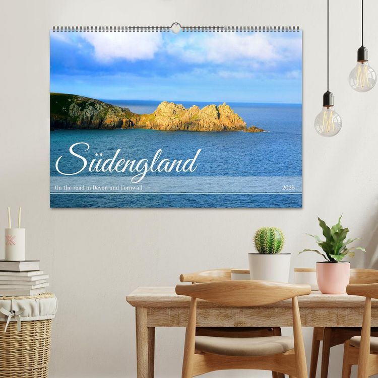 Produktbild: S&uuml;dengland - On the road in Devon und Cornwall (Wandkalender 2026 DIN A2 quer), CALVENDO Monatskalender