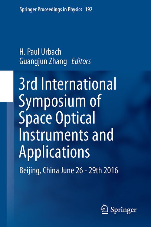 Produktbild: 3rd International Symposium of Space Optical Instruments and Applications