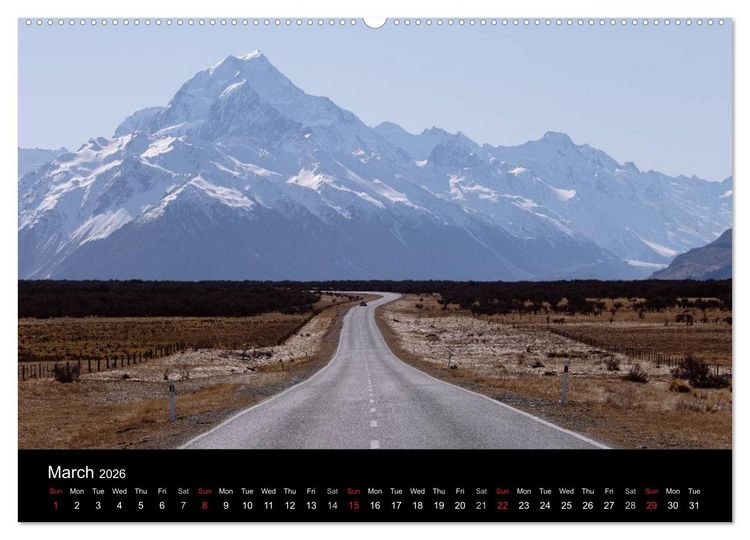 Produktbild: South Island of New Zealand (High Quality Premium Wall Calendar 2026 DIN A2 landscape),CALVENDO 12 Month Wall Calendar