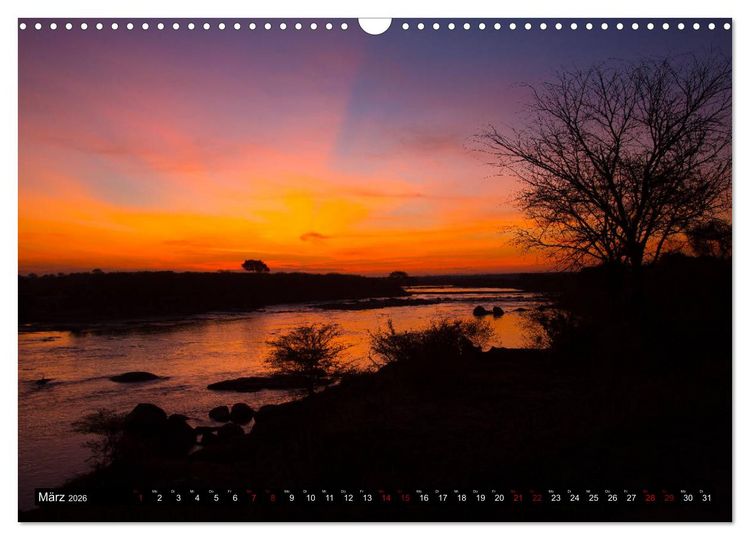Produktbild: Tansania - Tierwanderung in der Serengeti (Wandkalender 2026 DIN A3 quer), CALVENDO Monatskalender