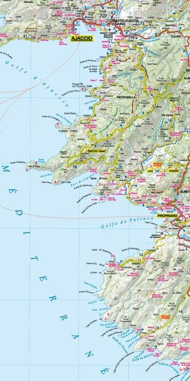 Produktbild: MoTourMaps Korsika Auto- und Motorradkarte 1:150.000