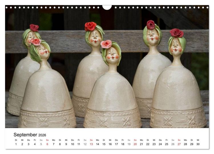 Produktbild: Tausendsch&ouml;n - handgeferigte Tonwesen (Wandkalender 2026 DIN A3 quer), CALVENDO Monatskalender