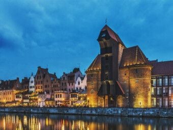 Produktbild: CALVENDO Puzzle Krantor Danzig bei Nacht | 1000 Teile Lege-Gr&ouml;&szlig;e 64x48cm Foto-Puzzle f&uuml;r gl&uuml;ckliche Stunden