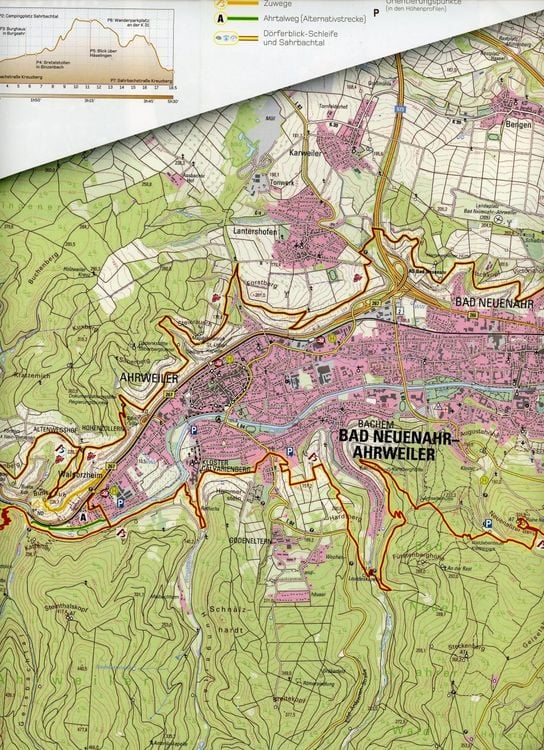 Produktbild: AhrSteig Wandern &ndash; Start-Set Buch & Karte 1: 25000. Offizielles Wander-Set zur endg&uuml;ltigen Trasse mit App-Anbindung.