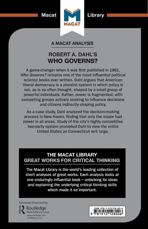 Produktbild: An Analysis of Robert A. Dahl's Who Governs? Democracy and Power in an American City