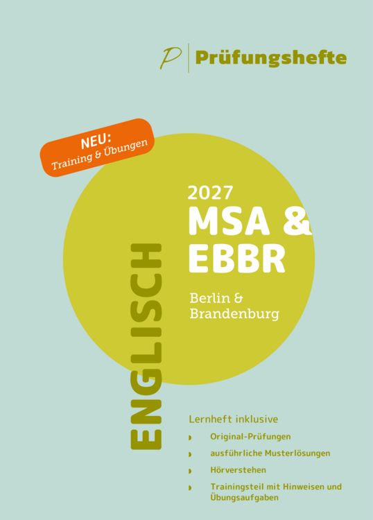 Produktbild: Pr&uuml;fungsheft MSA und eBBR 2027 Berlin/Brandenburg &ndash; Englisch