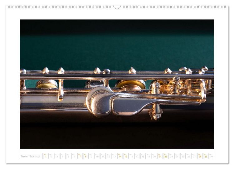 Produktbild: Die Querfl&ouml;te, ein herrliches Instrument (hochwertiger Premium Wandkalender 2026 DIN A2 quer), Kunstdruck in Hochglanz