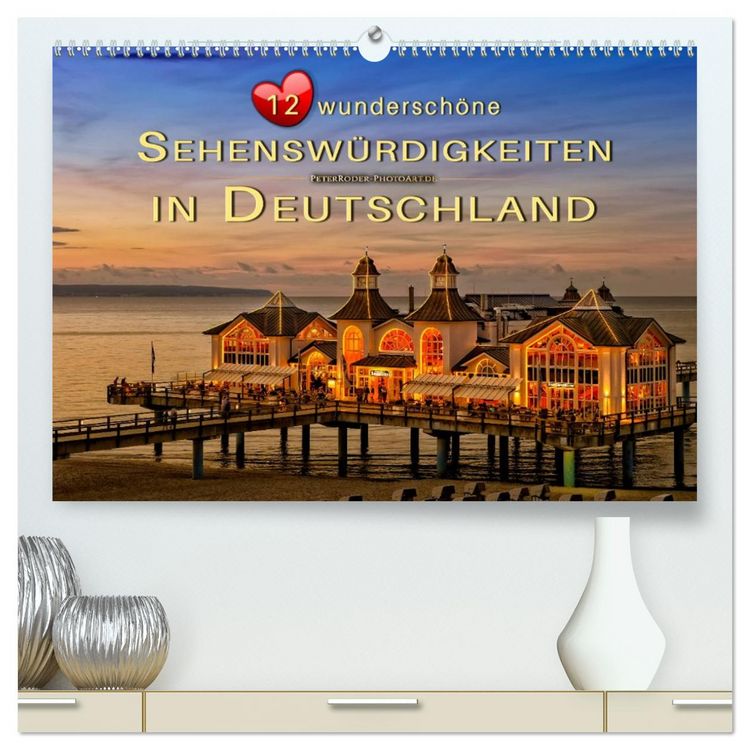 Produktbild: 12 wundersch&ouml;ne Sehensw&uuml;rdigkeiten in Deutschland (hochwertiger Premium Wandkalender 2026 DIN A2 quer), Kunstdruck in Hochglanz