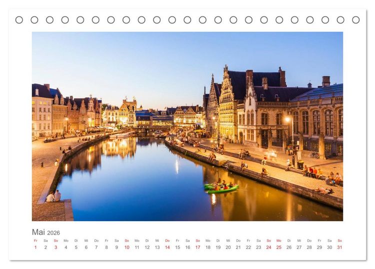 Produktbild: Br&uuml;ssel und Flandern Impressionen (Tischkalender 2026 DIN A5 quer), CALVENDO Monatskalender