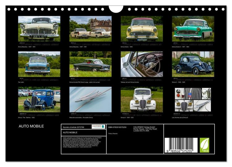 Produktbild: AUTO MOBILE (Calendrier mural 2026 DIN A4 vertical), CALVENDO calendrier mensuel