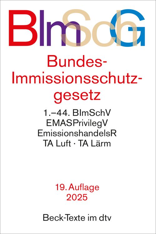 Produktbild: Bundes-Immissionsschutzgesetz