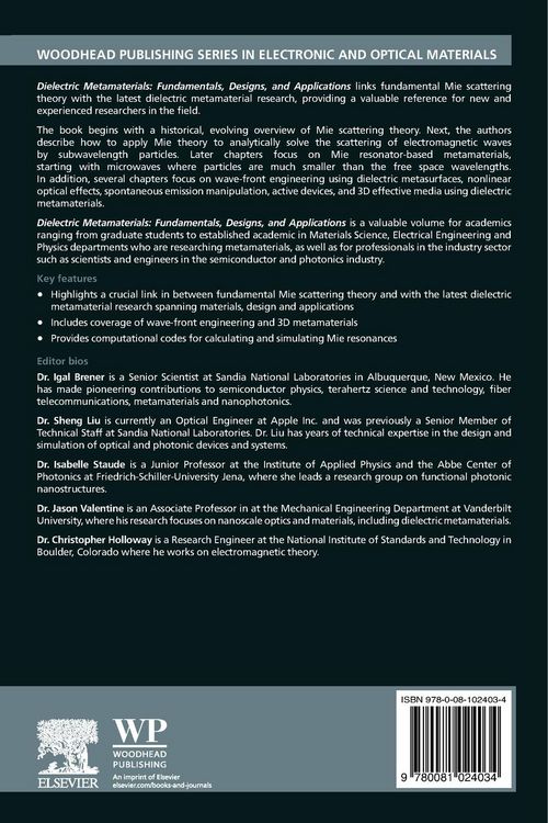 Produktbild: Dielectric Metamaterials