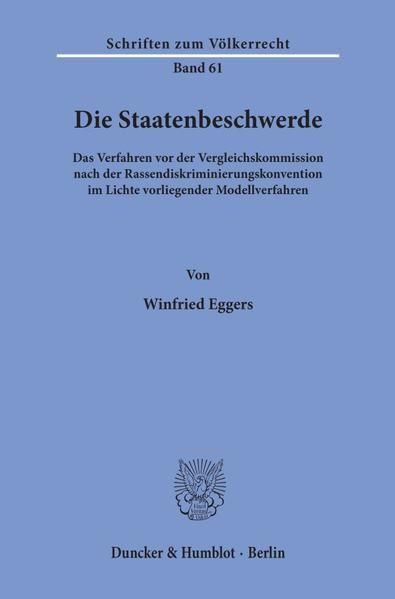Produktbild: Die Staatenbeschwerde.
