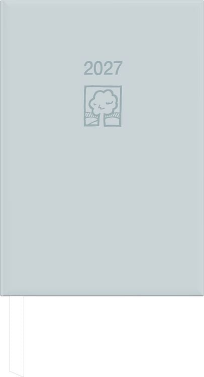 Produktbild: Buchkalender 1T/1S grau Blauer Engel 2027