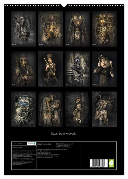 Produktbild: Steampunk Artwork (hochwertiger Premium Wandkalender 2026 DIN A2 hoch), Kunstdruck in Hochglanz