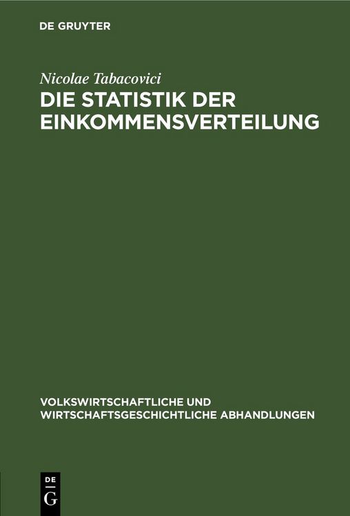 Produktbild: Die Statistik der Einkommensverteilung
