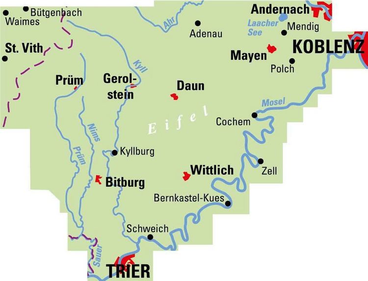 Produktbild: ADFC-Regionalkarte Eifel/ Mosel, 1:75.000, mit Tagestourenvorschl&auml;gen, rei&szlig;- und wetterfest, E-Bike-geeignet, GPS-Tracks-Download
