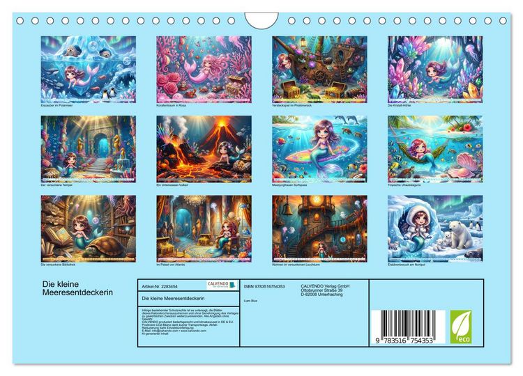 Produktbild: Die kleine Meeresentdeckerin (Wandkalender 2027 DIN A4 quer), CALVENDO Monatskalender