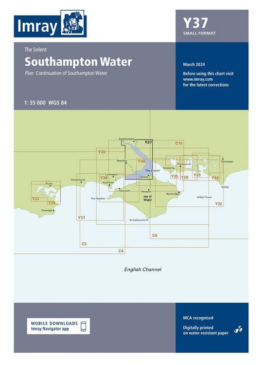 Produktbild: Y37 Southampton Water (Small Format), Imray Chart