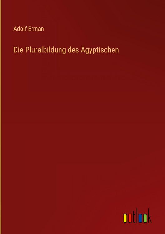 Produktbild: Die Pluralbildung des &Auml;gyptischen