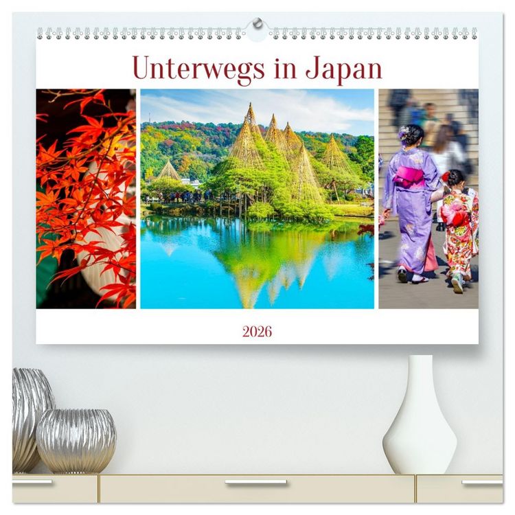 Produktbild: Unterwegs in Japan (hochwertiger Premium Wandkalender 2026 DIN A2 quer), Kunstdruck in Hochglanz