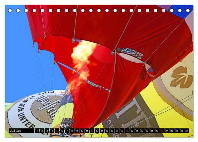 Produktbild: Ballonfahren - Die Stille nach dem Start (Tischkalender 2026 DIN A5 quer), CALVENDO Monatskalender