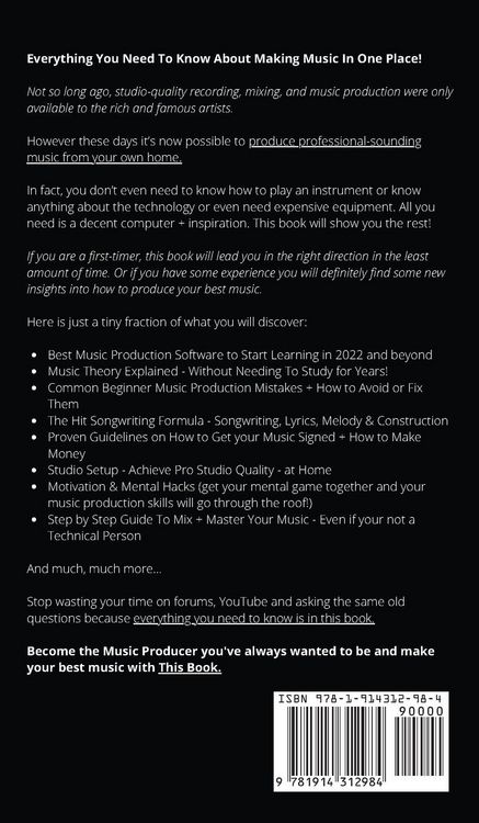Produktbild: Music Production For Beginners 2022+ Edition