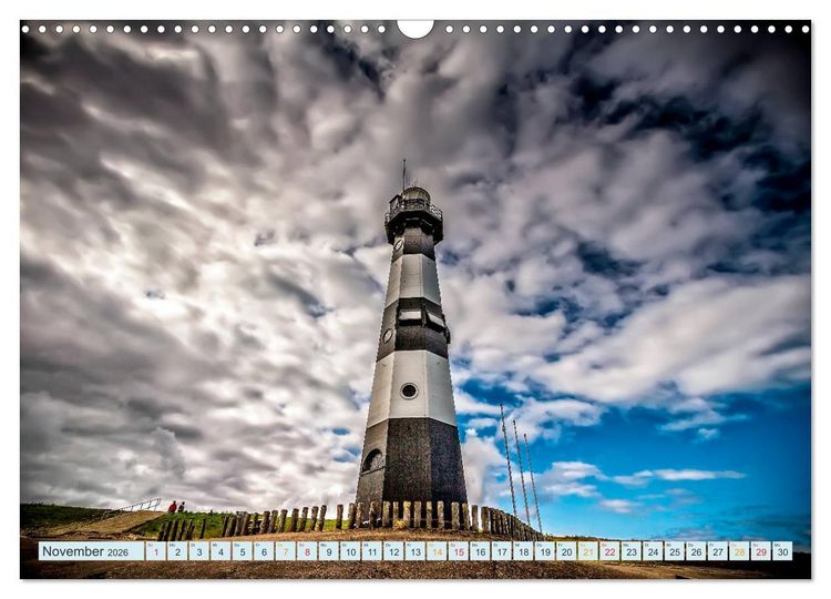 Produktbild: Leuchtt&uuml;rme - maritime Wegweiser (Wandkalender 2026 DIN A3 quer), CALVENDO Monatskalender