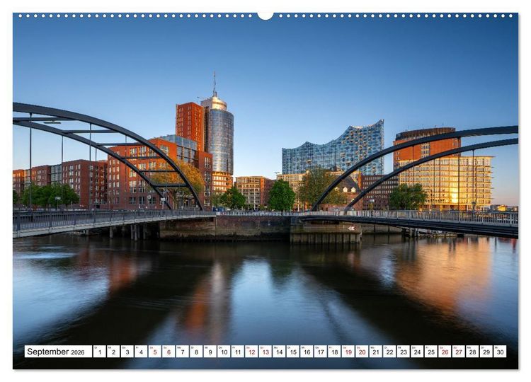 Produktbild: Urbane Impressionen: Hansestadt Hamburg - Tor zur Welt (hochwertiger Premium Wandkalender 2026 DIN A2 quer), Kunstdruck in Hochglanz