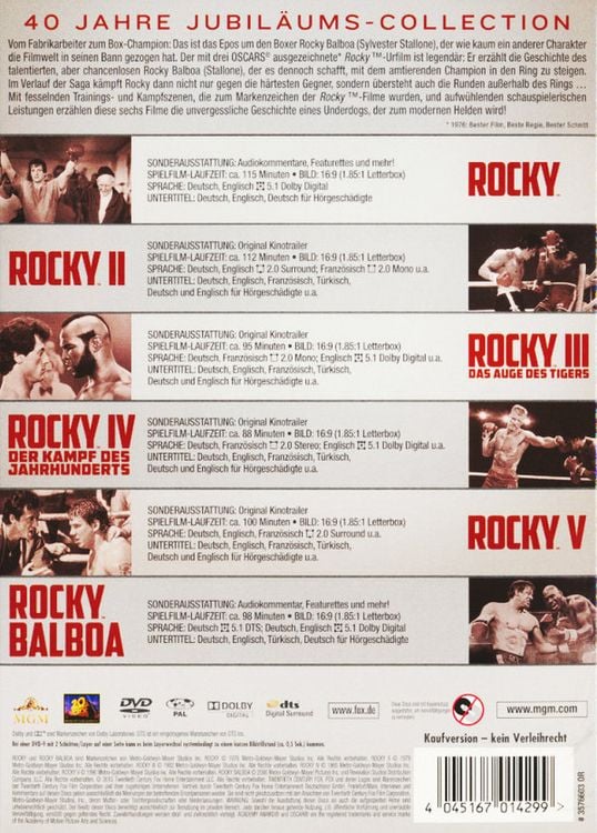 Rocky - Complete Saga [6 DVDs] als DVD kaufen