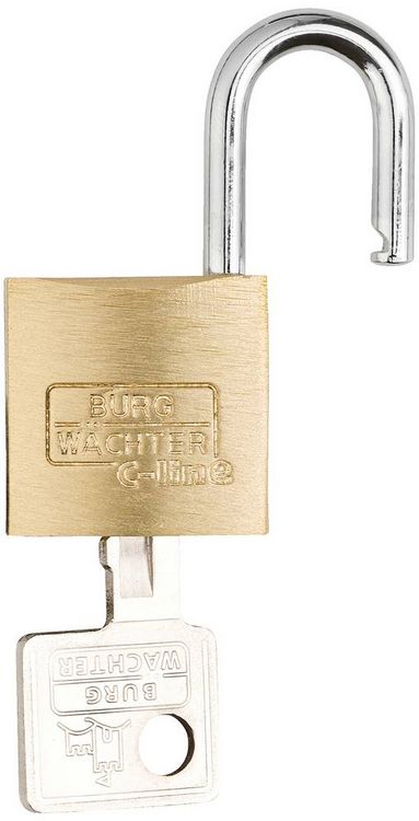 Produktbild: Burg W&auml;chter 2961 Vorh&auml;ngeschloss 25.00 mm verschieden schlie&szlig;end Messing Schl&uuml;sselschloss