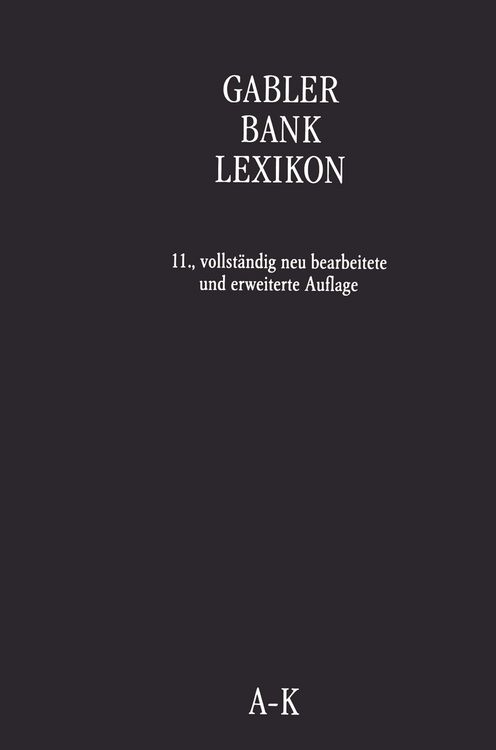 Produktbild: Gabler Bank Lexikon