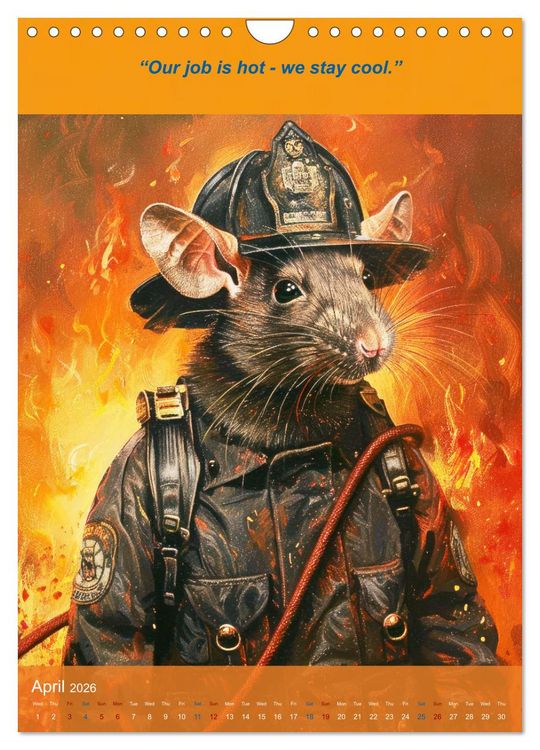 Produktbild: The beastly funny firefighters (Wall Calendar 2026 DIN A4 portrait), CALVENDO 12 Month Wall Calendar